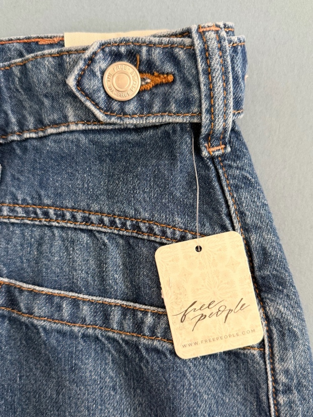 NWT Free People We The Free Palmer Tunnel Vision Baggy Relaxed Cuffed Jeans - Picture 6 of 6